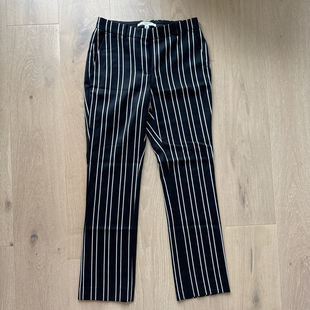 Givenchy Black and White Striped Dress Pants